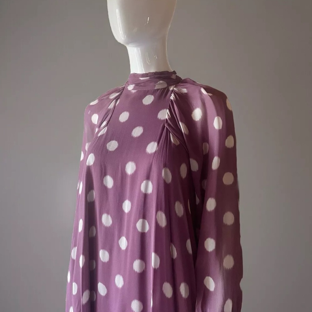 NWT Anthropologie Maeve Polka Dot Dress | Lilac Color| Size Petite XS